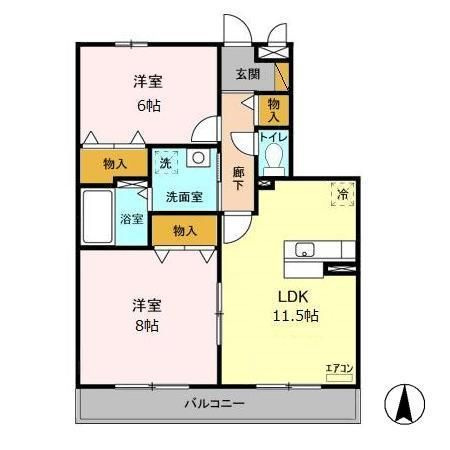 アルファタウン天王台の間取り