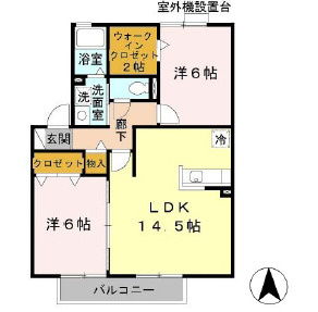 グリーンフィールドB棟の間取り