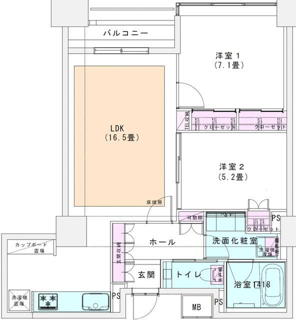 オリゾンマーレの間取り
