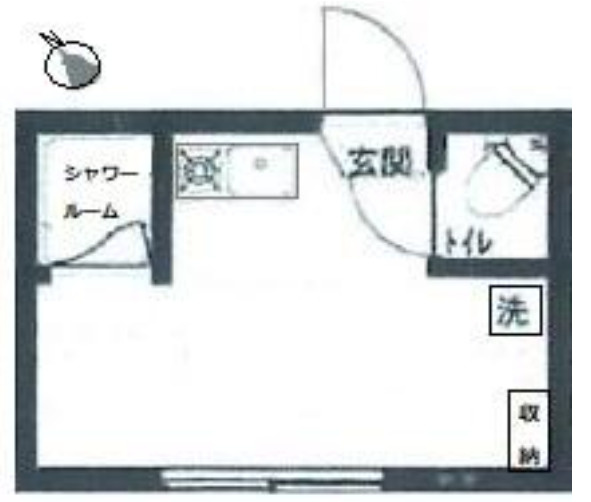 新宿区喜久井町のアパートの間取り