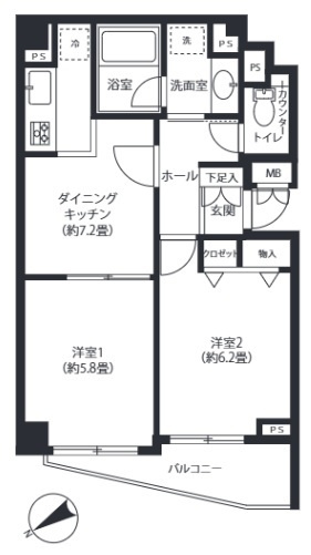 セゾン深川の間取り