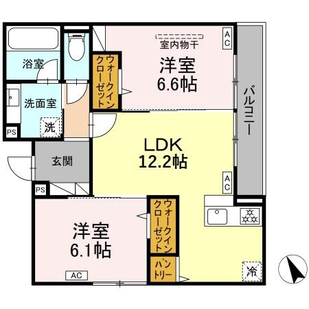 D Paina 中野島ⅢAの間取り