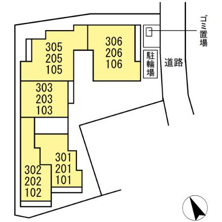 D Paina 中野島ⅢAの区画図