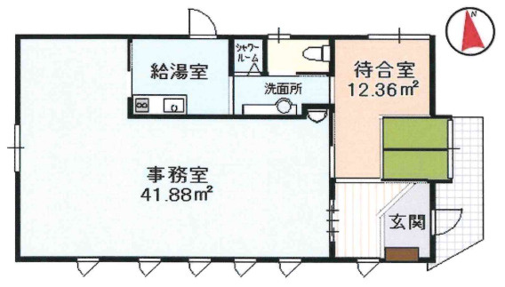 大平台1丁目36-5貸店舗の間取り