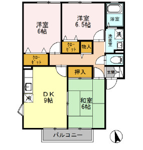 シャルマン二番館A棟の間取り
