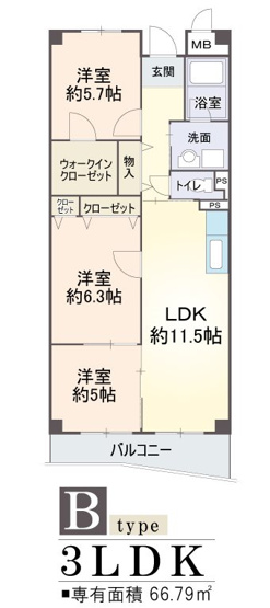 【間取り】 | ブリランテ大浜
