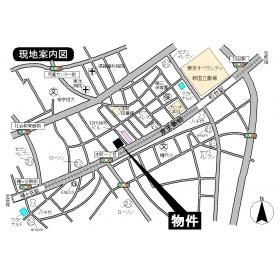 グランディール初台の地図
