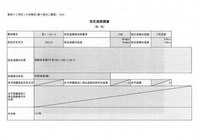 見附市本所１丁目　土地建物の区画図
