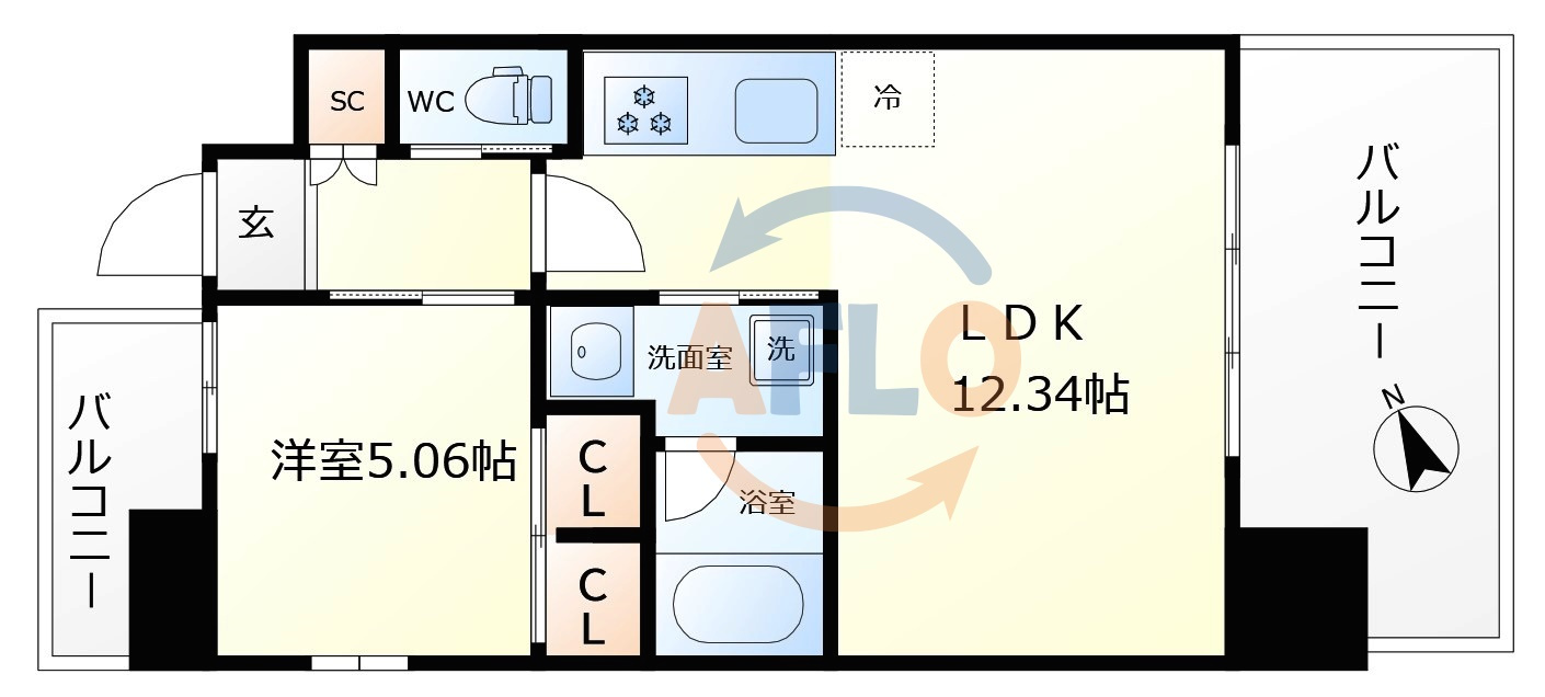 プレジオ阿波座の間取り|プレジオ阿波座　間取り