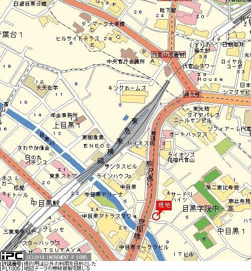 マートルコート中目黒第２の地図