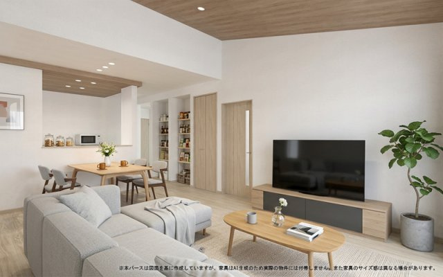ワイウッドコート加須市下高柳第14期の完成予想図|【LDK　イメージパース】
※画像は設計図面を基に作成したイメージです。