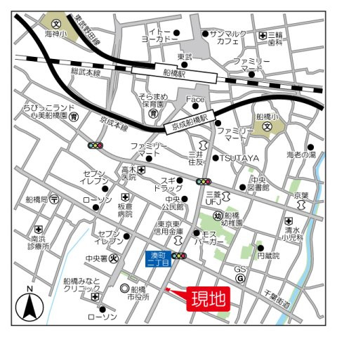 ＢＰＲレジデンス船橋の地図