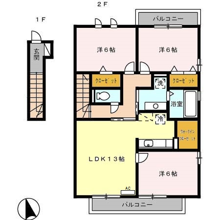 ラフィーネ Ａ棟の間取り