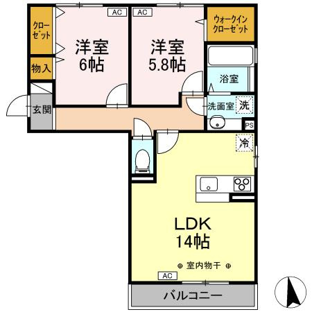 クロ・ド・エヌの間取り