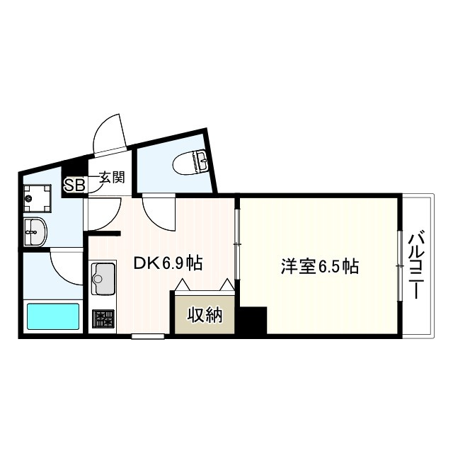 オンコート九条の間取り