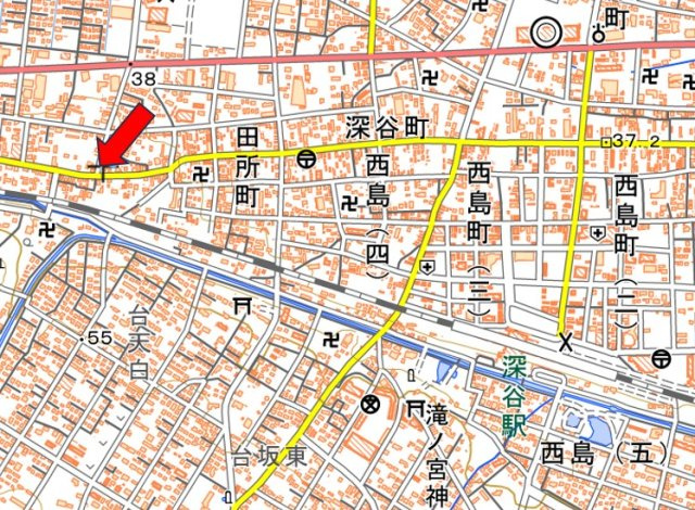 深谷市　戸建賃貸の地図