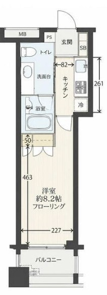 日本橋ヴォアールの間取り|間取りです。
