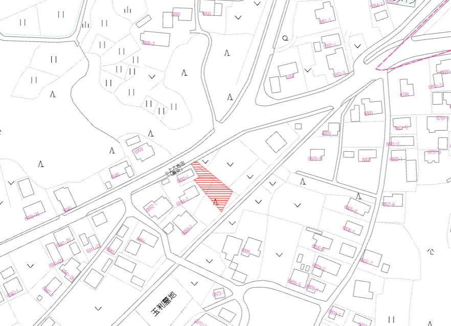 都城市大岩田町の売地の土地図