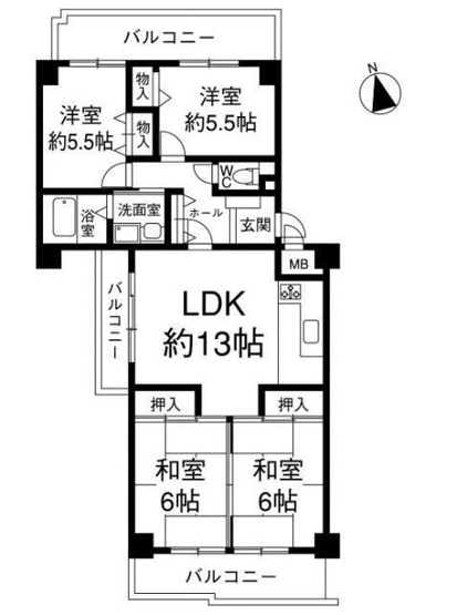 【間取り】 | シャルマンコーポ瀬田