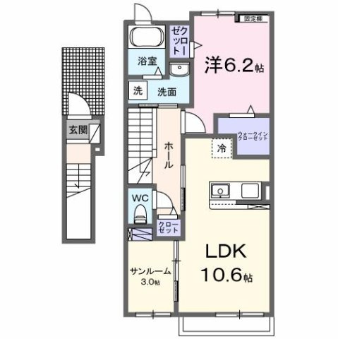 サウス　フィオーレ美咲の間取り