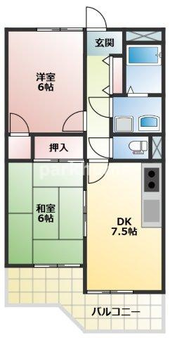 コーポライムグリーンの間取り