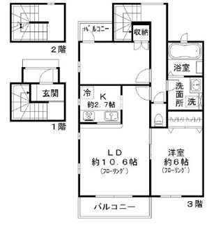 【間取り】 | ベストクイーン上野毛 | 間取りです。