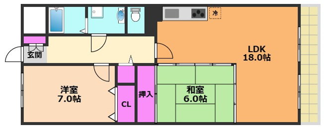 【間取り】 | サンコーポ高槻寿マンション