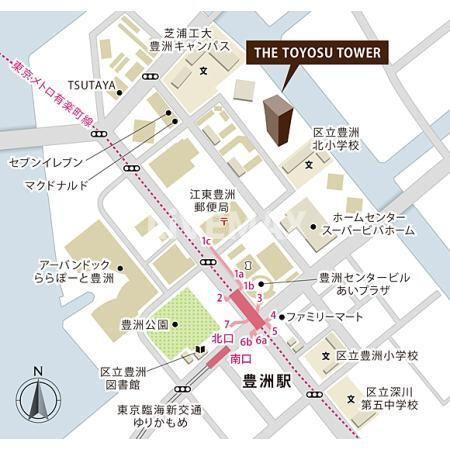 【地図】ＴＨＥ　ＴＯＹＯＳＵ　ＴＯＷＥＲ