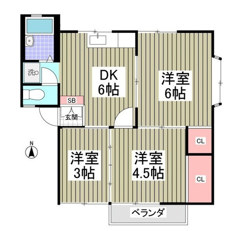 【間取り】 | サン若松３号館