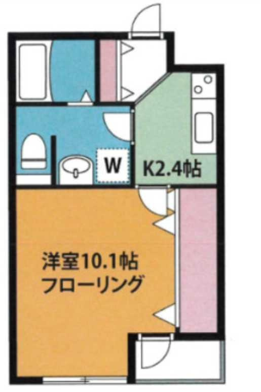 ルミナスコート三軒茶屋　2人入居可　浴室乾燥機　オートロックの間取り
