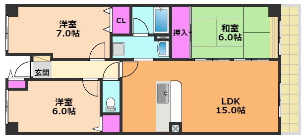 グランドプラス西真上の間取り