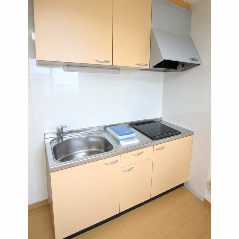 エンバーカーズ天神のキッチン|同型参考写真　システムキッチン採用。開放的な調理スペース