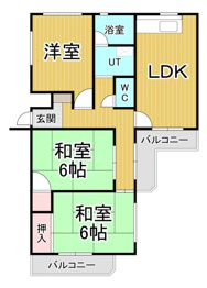 ドエル南塚口　B棟の間取り