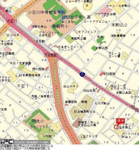 文京第３ライオンズマンションの地図