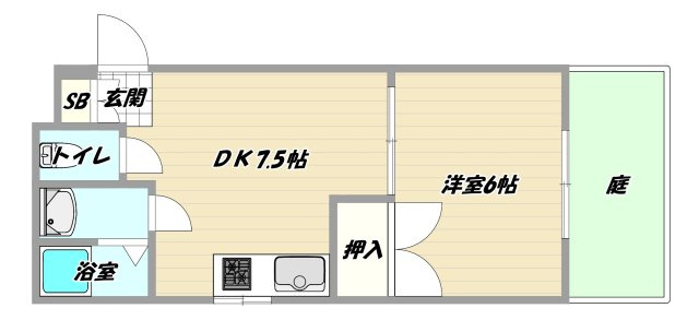 大阪市淀川区三国本町３丁目の賃貸マンションの間取り