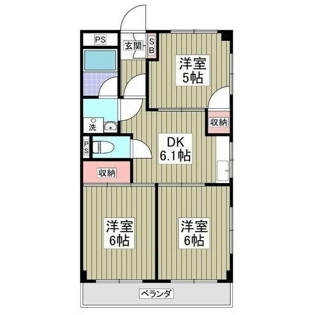 ニューオカダパールマンションの間取り|間取りです。
