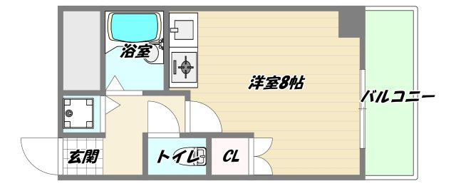 大阪市淀川区十三本町１丁目の賃貸マンションの間取り
