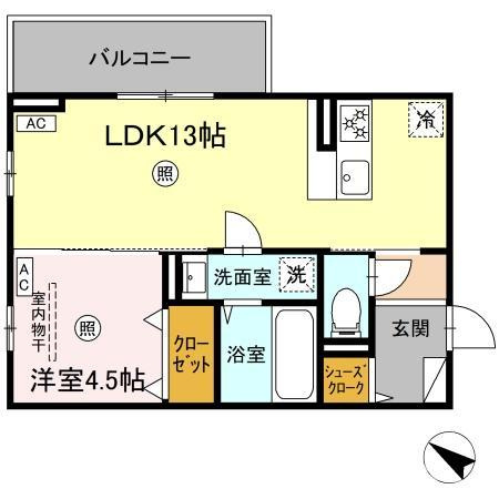 ベルイール　A棟の間取り