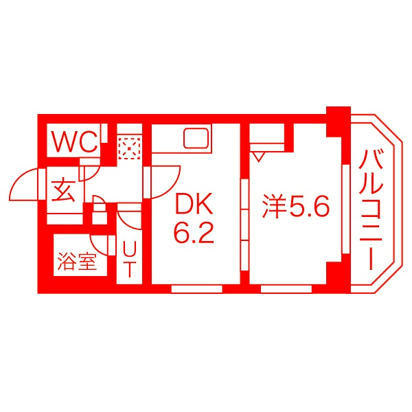 横浜市神奈川区大口通の賃貸マンションの間取り|★使いやすい間取り★
