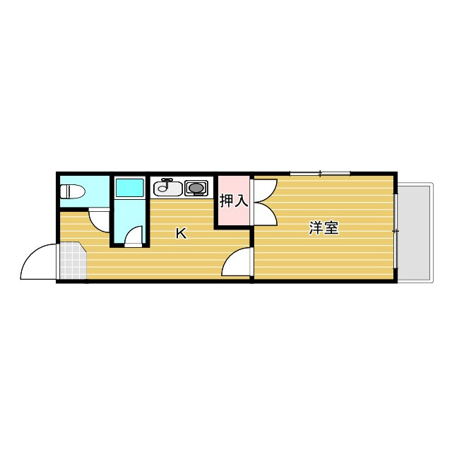 ハイツ　一力の間取り