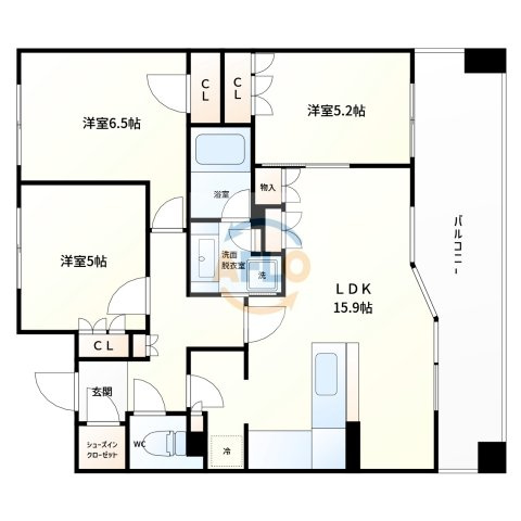 カスタリア上町台　中央小学校区の間取り|カスタリア上町台　間取り