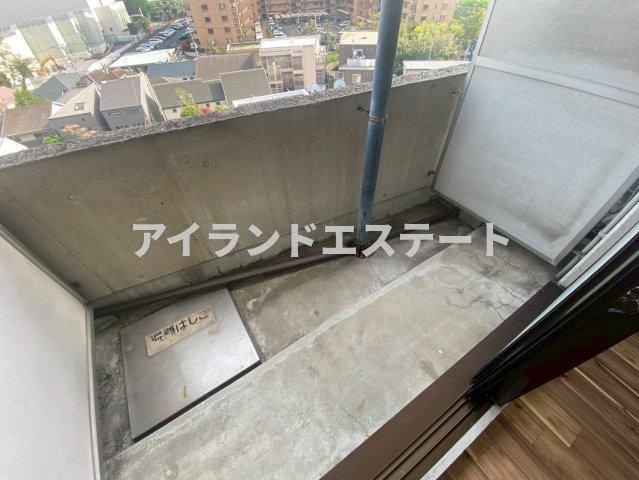 バスクコート　礼金0　駅近　南向き　高層階のバルコニー