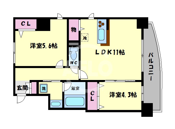 エミネンス堂ヶ芝　桃陽小学校区の間取り|エミネンス堂ヶ芝　間取り