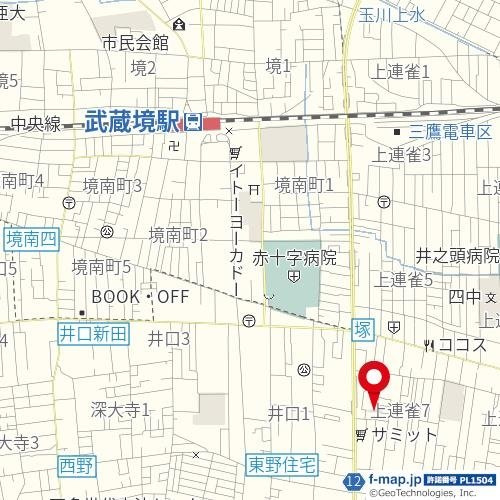 フォレスタ三鷹の地図