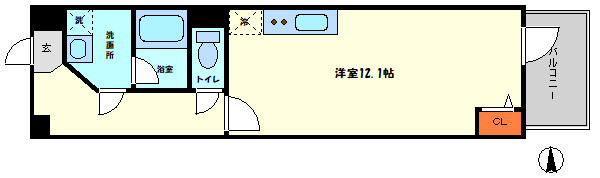 ラクラス長堀橋の間取り|ラクラス長堀橋　間取り