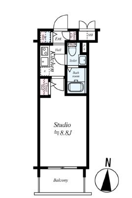 江東区新大橋２丁目の賃貸マンションの間取り