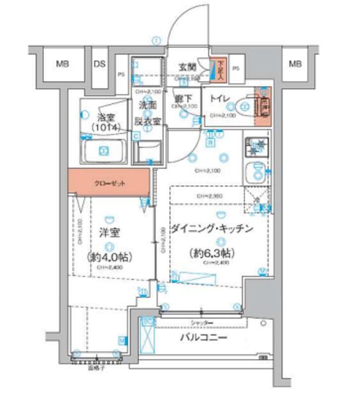 ハーモニーレジデンス東京羽田スカイブリッジの間取り|間取り