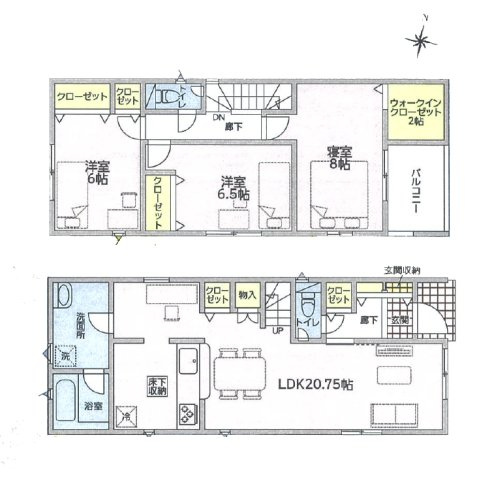【間取り】 | みよし市三好町上40-1『仲介料無料』新築戸建て | 2号棟