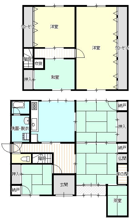 【No.7700】浦富/6LDKS/オール電化の間取り