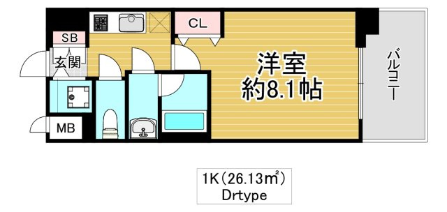 グランカーサ高井田の間取り